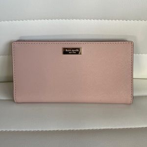 Kate Spade Pink Saffiano Leather Wallet